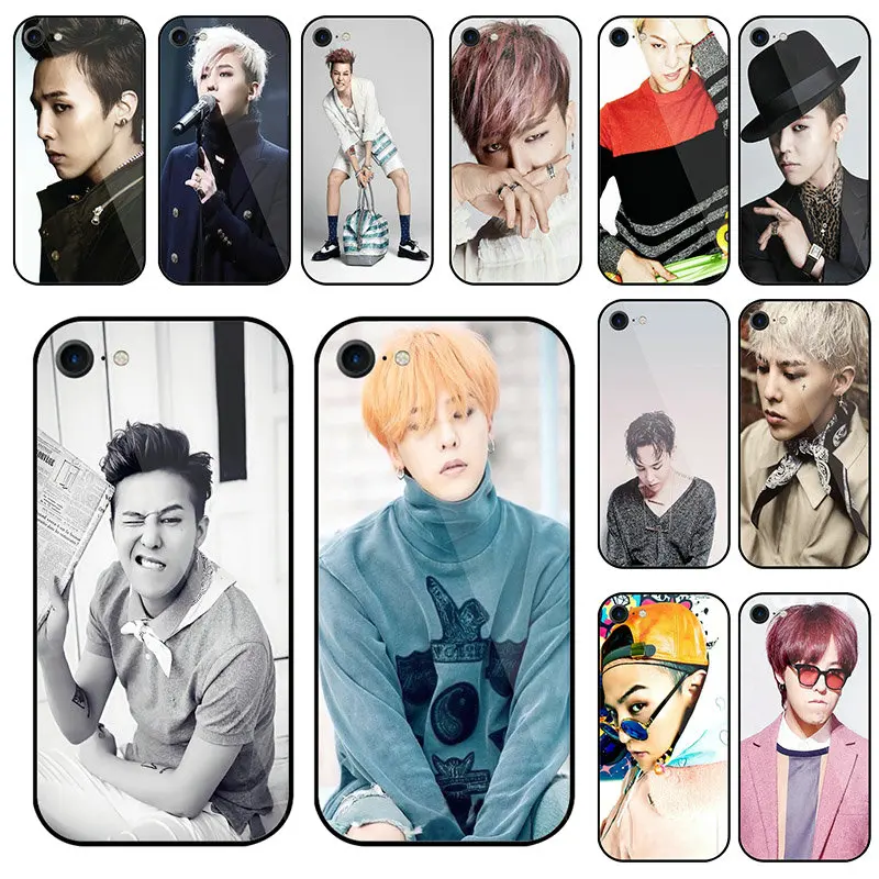 Чехол Kpop Big Bang Gd G Dragon из закаленного стекла для iPhone 5 мобильный телефон SE 8 7 Plus X XR XS