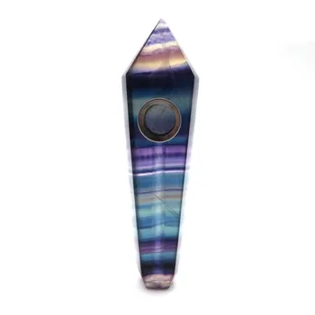 

Natural Colored Fluorite Crystal Smoking Pipes