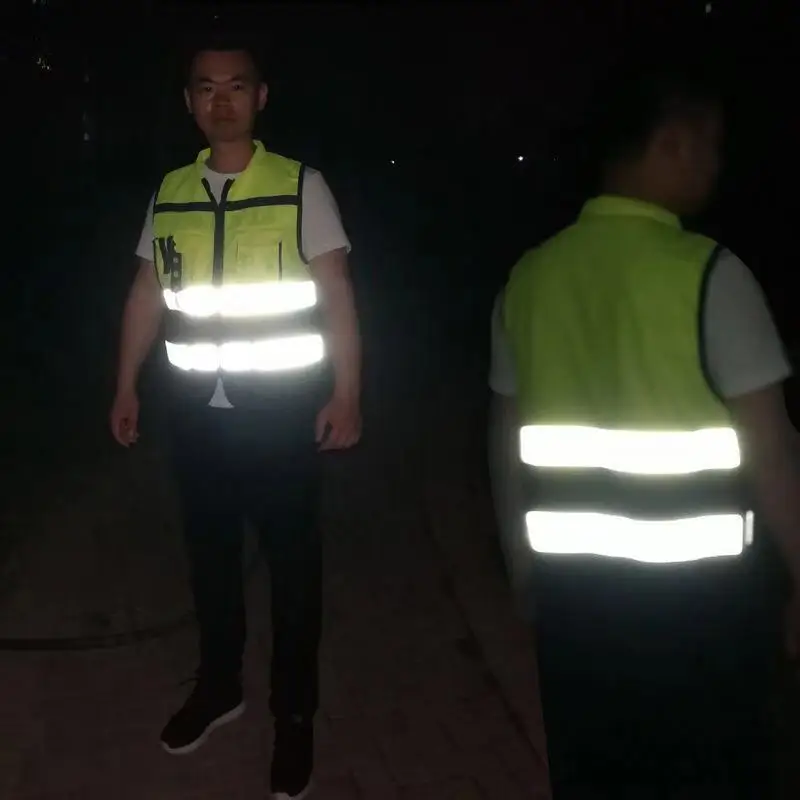 Reflective Safety Vest High Visibility Zipper Front