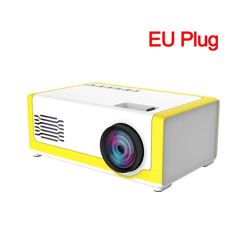 EU Plug Портативный светодиодный мини-проектор M1 1800 люмен 1080P HD домашний медиаплеер 3,5 мм Аудио HDMI USB TF/SD видео плеер мини-проектор - Цвет: EU Plug