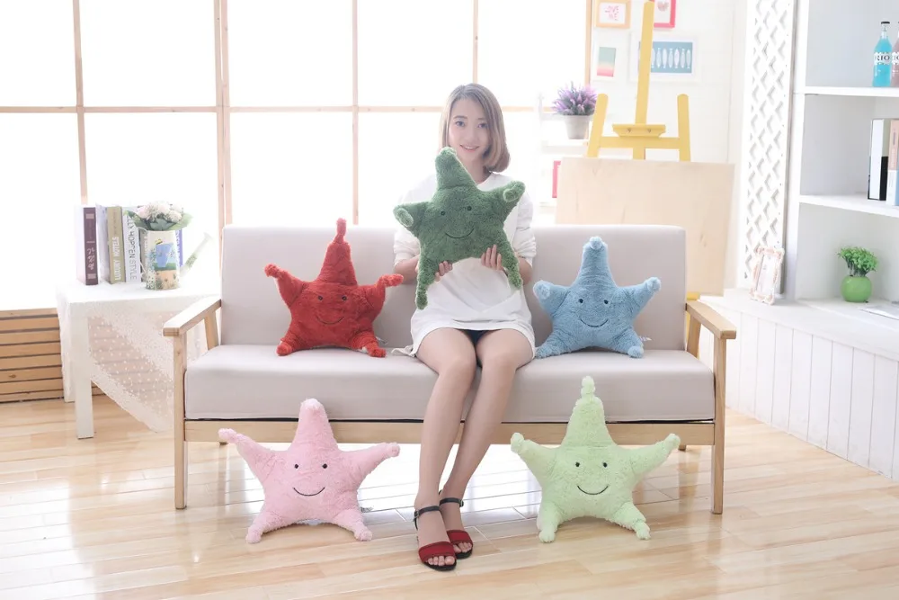 

30cm plush Simulation Colorful starfish lifelike stuffed soft high quality cushion Pillow Early education christmas gift for kid