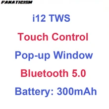 20шт i12 tws Bluetooth 5,0 Наушники Беспроводные сенсорные наушники гарнитура Мини спортивные наушники с зарядным устройством