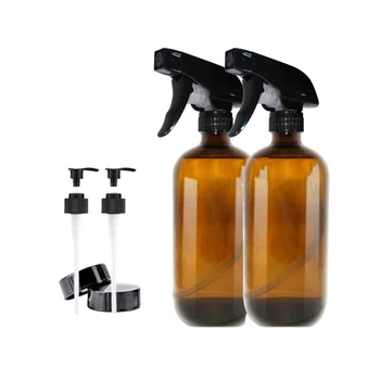 

1 Set of Glass Spray Bottle Refillble Bottle Container Reusable Subpackaging Bottle Refillble Bottle Cosmetics Container Brown