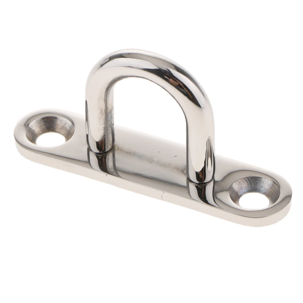Stainless Steel Oblong Eye Plate Suspension for Training Straps/Sail Shade Hardware