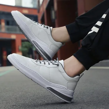 

New autumn shoes men's air shoes white shoes leather casual shoes sports shoes men's non-slip men's casual shoes