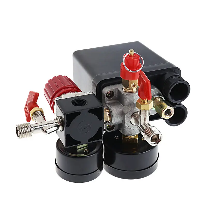 

Air Compressor Pressure Switch Control Valve Manifold Regulator Gauges 240V 20A