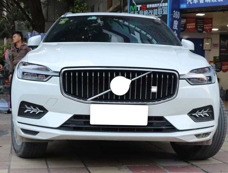 2 шт. для Volvo XC60 светодиодный дневные ходовые огни DRL с отверстием для противотуманной фары желтый указатель поворота синий ночной Светильник