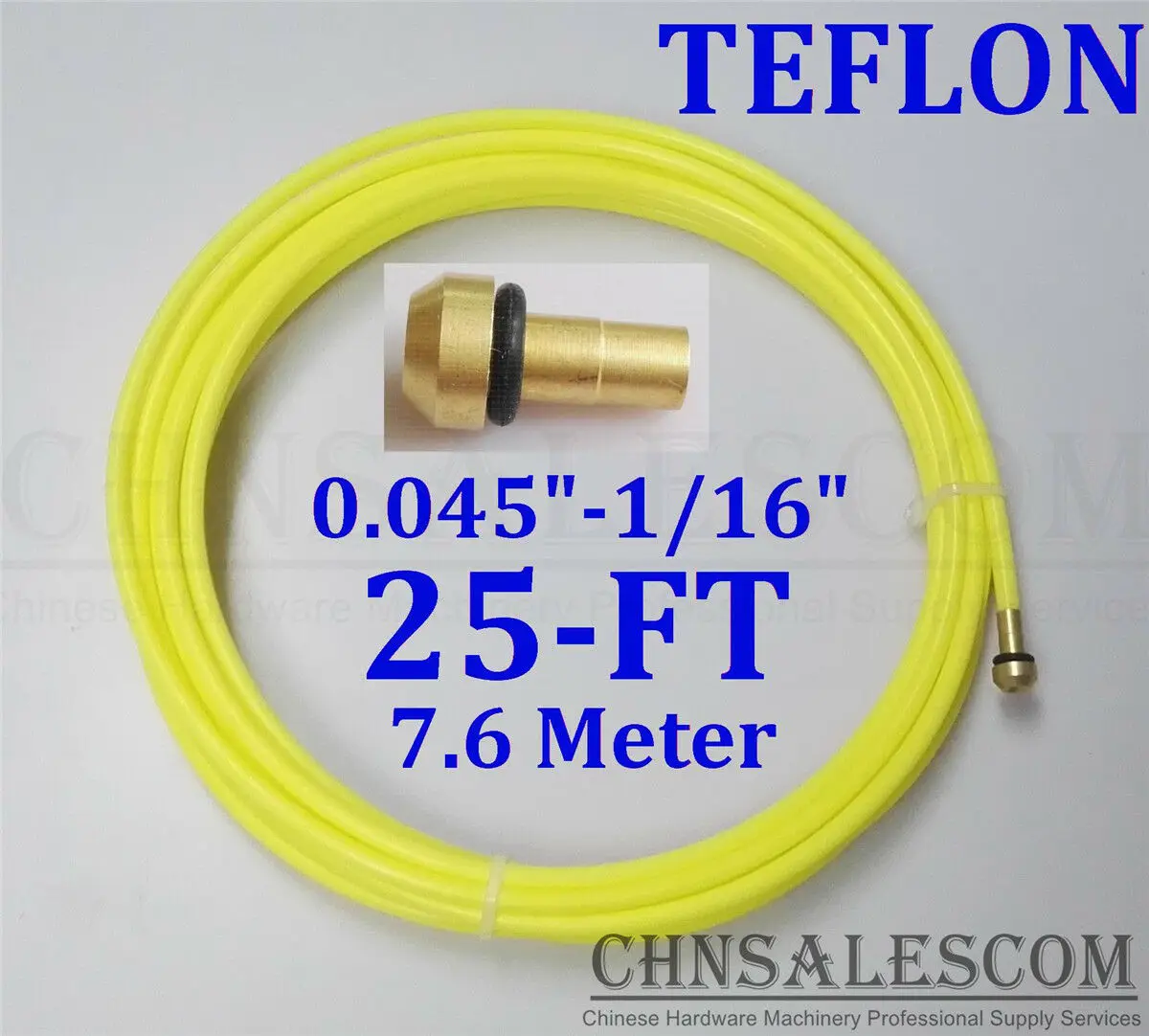 CHNsalescom PTFE лайнер 25 футов MIG Сварочные пистолеты провода размер 0,04"-1/16" LI TW MI 7,6 M желтый