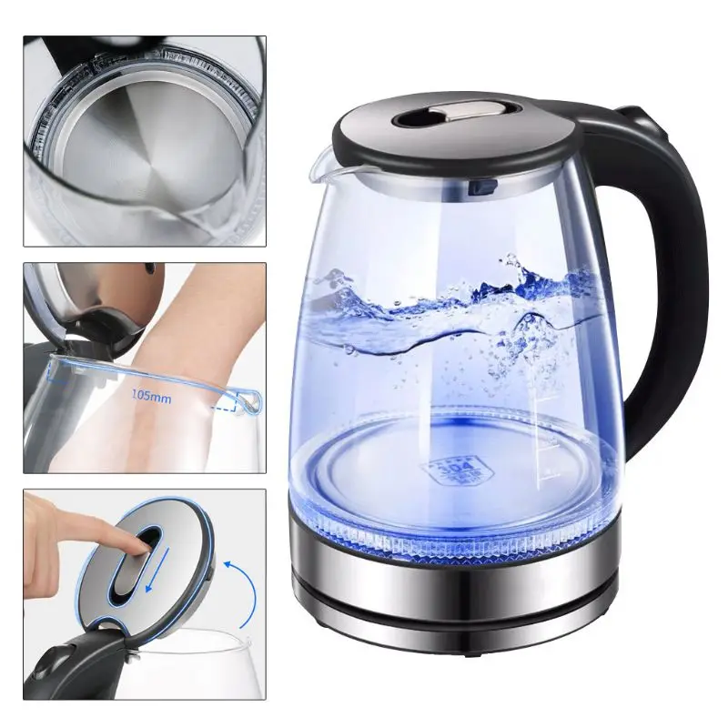 

Automatic Electric Kettle Glass Tea Bottle 1500W High Power Fast Boiling Auto Shut-off and Boil Dry Protection Safety