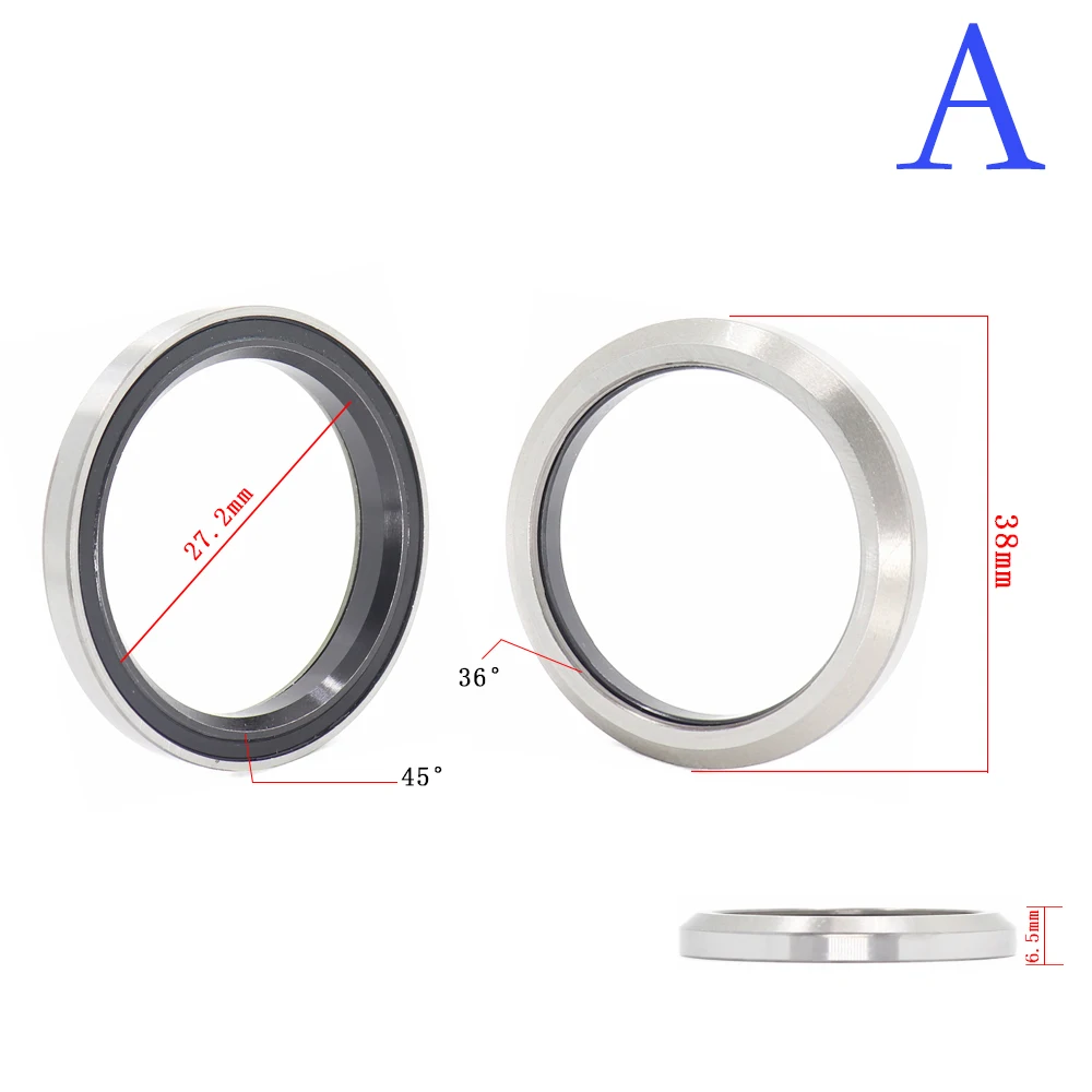 Bike Headset Bearings 27.2-41.8mm ACB Road MTB Angular Contact Bicycle Bearing 36/45 1PC