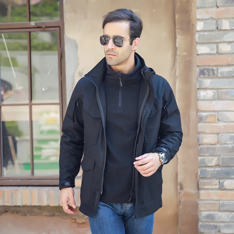 

Men's Tactical Camouflage Breathable Windproof Wear-resistant Military Enthusiasts Outdoor Sports Runnning Mountaineering Jacket
