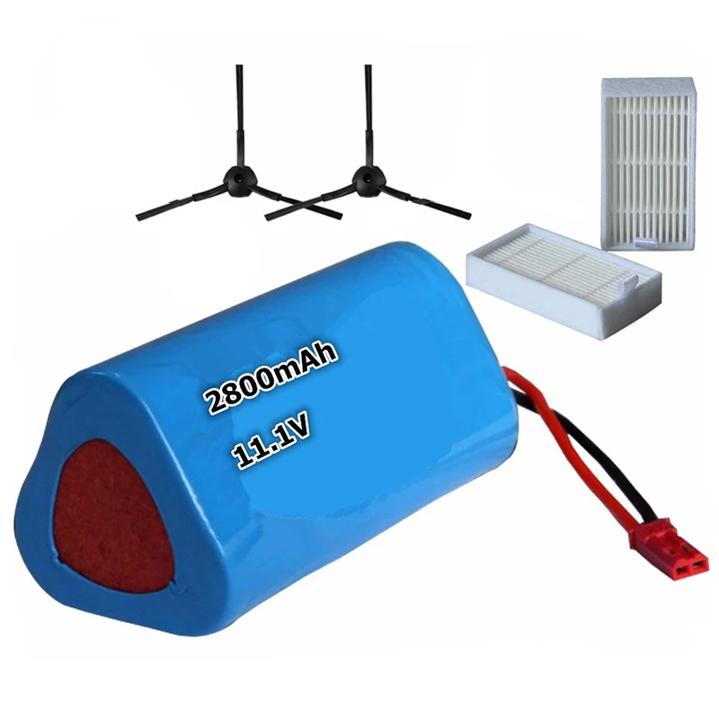 Горячий 1X2600 MAh аккумулятор + 2X робот пылесос с hepa фильтром + 2X боковая щетка для Ilife V3 V3 + V5S V5
