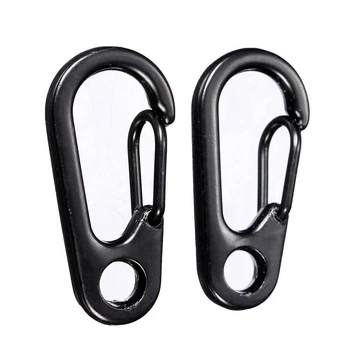 

Useful mini carabiner stainless steel buckle spring buckle keychain key ring fixed hook clip hook lock climbing buckle outdoor