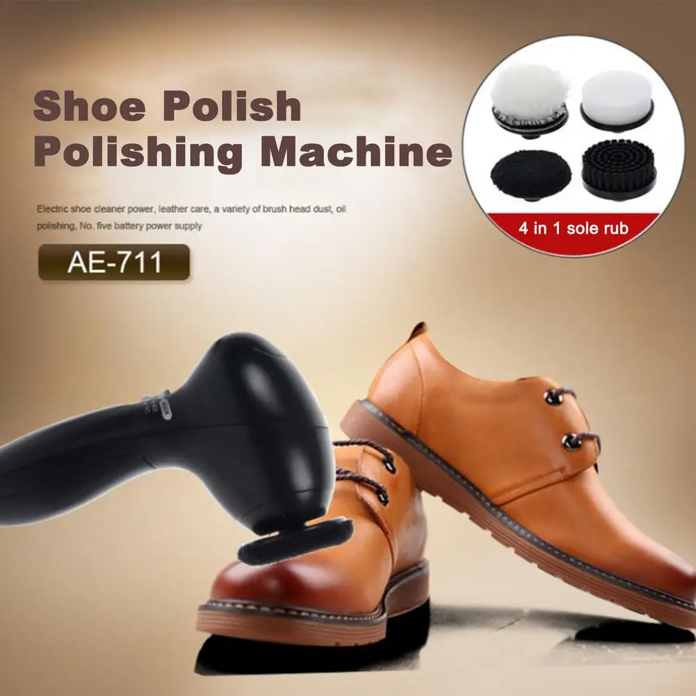 Automatic Electric Shoe Polisher Handheld 4 In 1 Shoe Polishing Machine Cleaning Brush Shoe Leather Care Tools