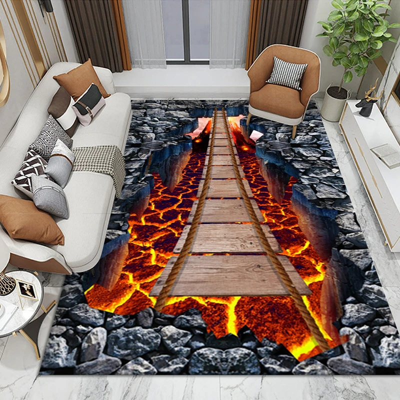 Rugs Anti-slip Shaggy Rug Soft Carpet Mat Living Room Floor Bedroom 3d Gaming