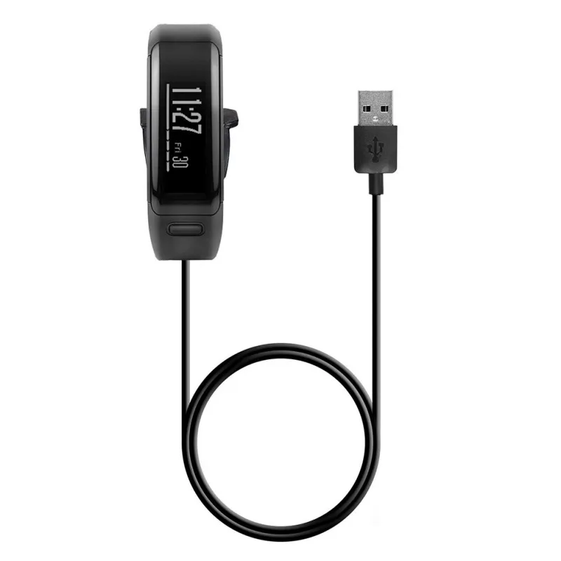 1 м часы зарядная док станция данных Шнур USB кабель для зарядки Garmin vivosmart HR +