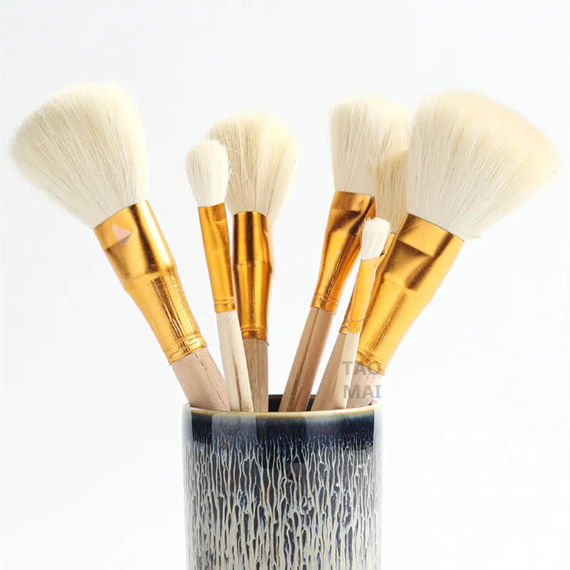 Pottery Tools Pottery Coloring Tool Ceramic Art Moisturizing Brush Ceramic Blank Tire Moisturizing Sweep Ash Brush Glaze Wool Pottery Painting Tools