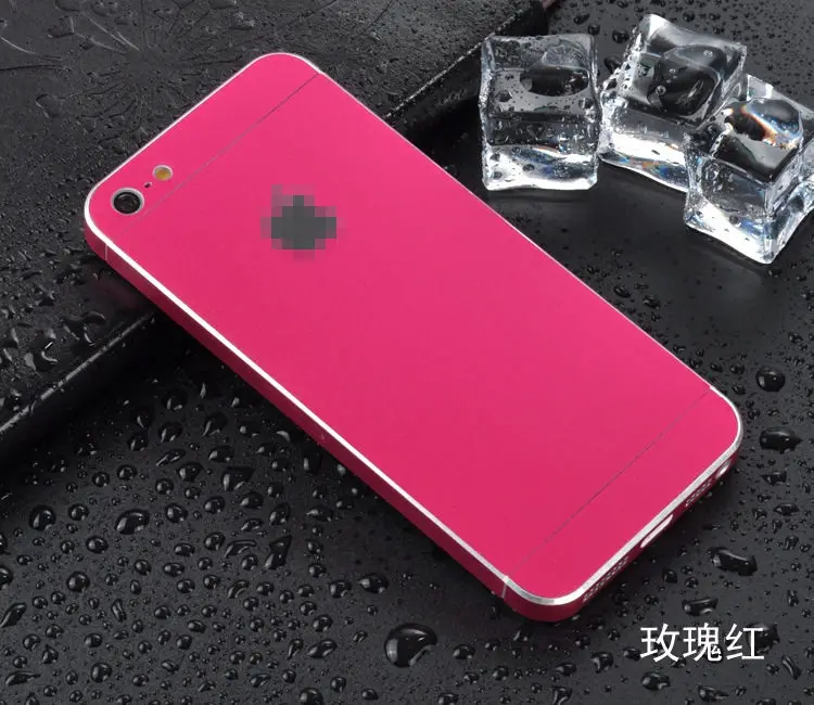 Пленка для поверхности льда для Iphone 5, 5S, SE, тонкая защитная пленка для экрана, наклейки на заднюю декоративную пленку, пленка на заднюю поверхность - Цвет: Rose Red