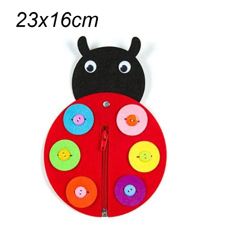beetle Ручная молния Кнопка обучения детский сад Руководство Diy ткань Развивающие Игрушки для раннего обучения Монтессори обучения математике игрушки - Цвет: beetle