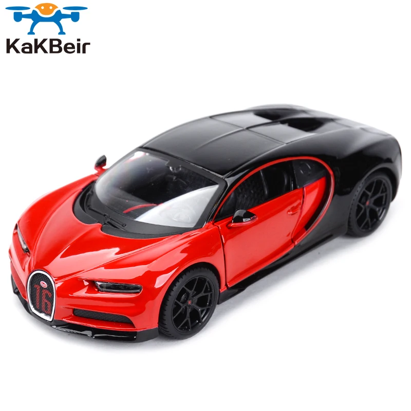 1:24 спортивный автомобиль Bugatti Chiron статические литые автомобили Коллекционная