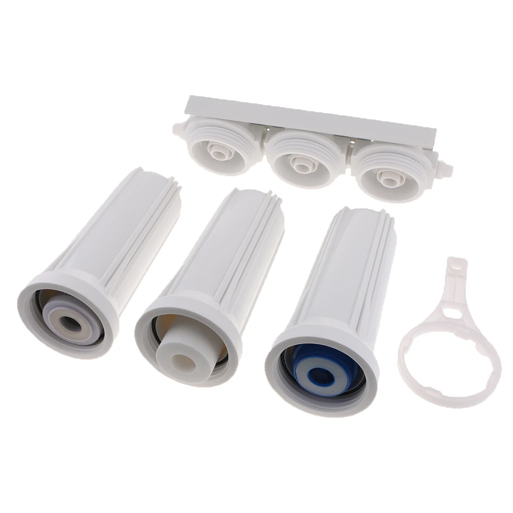 3 stage whole house sediment block activated carbon filter dechlorinator, water softener replacement parts 1/2inch dia