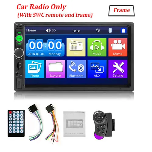 Frame Radio Only Автомобильная семейная Автомобильная Радио 2 Din плеер 7 дюймов HD автомобильные радио Android зеркальный Link плеер Автомагнитола 7010B Mp5 FM USB sd-карта аудио стерео - Цвет: Frame Radio Only
