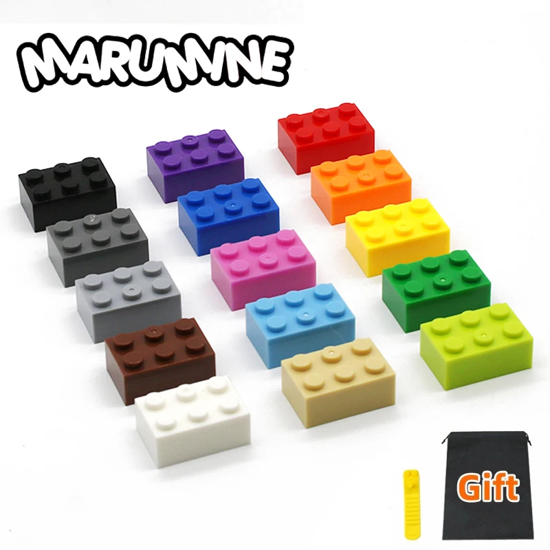

Marumine 2x3 Dots Building Brick 100PCS/Lot Kit DIY Classic Blocks Parts Educational Toys MOC Compatible for Children Boys Girls