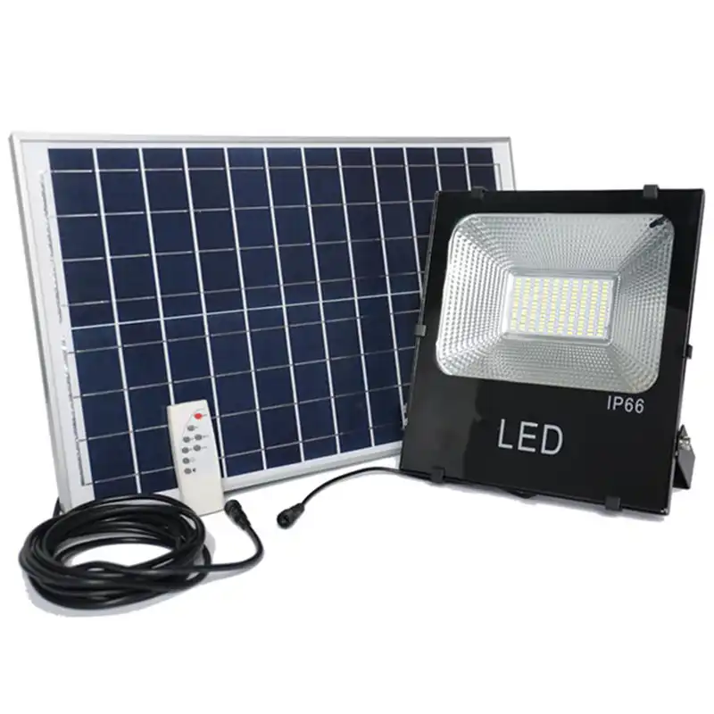 luces led solares de pared reflector de 10w 20w 30w 50w para exteriores panel solar de control remoto luz de pared solar de jardin