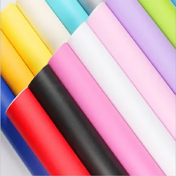 

PVCwaterproofNew Plain Color Thick Wallpaper Self-adhesive Solid Color Wallpapers Bedroom Living Room Decoration Wall Stickers