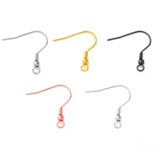 50 шт., серьги-Крючки из нержавеющей стали, гипоаллергенные, для женщин, соединитель для сережек, компоненты, ювелирные изделия, аксессуары для изготовления