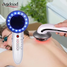 6 в 1 Ультразвуковая кавитационная инфракрасная EMS машина для похудения лица и тела, массажер для похудения