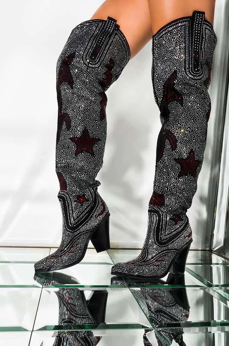 fantasma Jabón Rugido Thigh High Western Boot | Thigh Boots Plus Size | Western Booties | Women's  Shoes - Fashion - Aliexpress