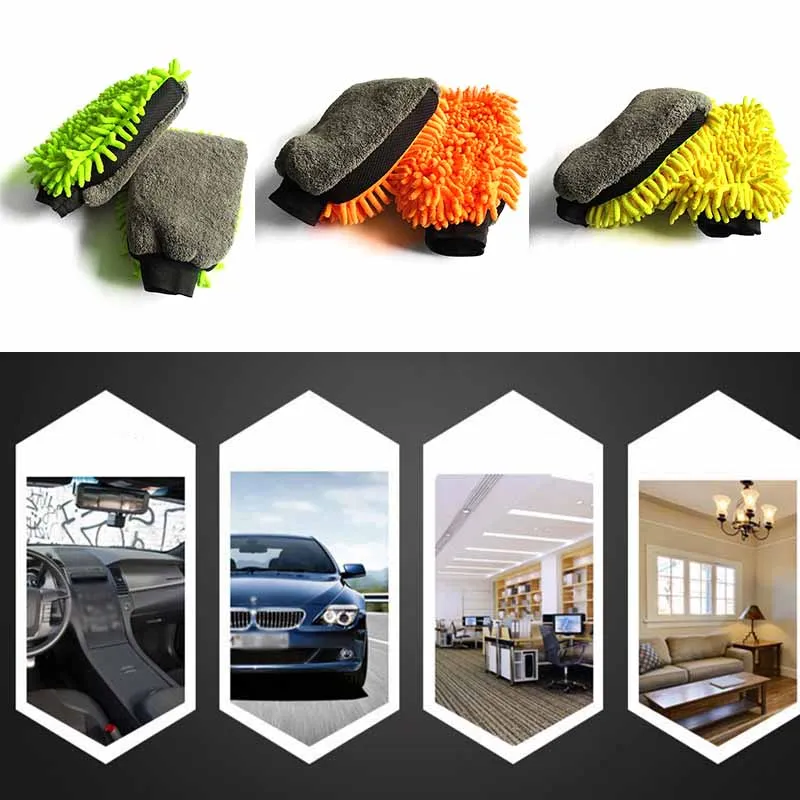 

Hot Car Wash Glove Coral Mitt Soft Anti-scratch for Car Multifunction Thick Cleaning Glove Car Wax Detailing Brush