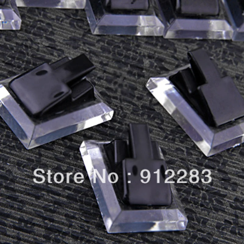 25pcs Black & Clear Acylic Ring Jewelry Display Holder Storage Acrylic Showcase Stand Rings Organizer |