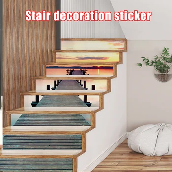 

Economical 8Pcs/set DIY 3D Stairs Stickers Waterproof Removable Landscape Pattern Self-Adhesive Stairs for Home Decoration ds99