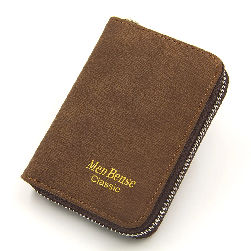 Light Coffee Fashion Men Wallet Solid Color Multifunction RFID Clutch Bag Letter Organ Zipper Coin Purse Multi-card Position Male Card Holder - Цвет: Light Coffee