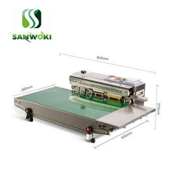 

continous sealer machine aluminum foil package sealing machine package machine Widening conveyor platform band sealer