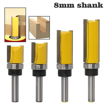 

4pcs 8Mm Handle Copying Edge Trimming Knife Straight Edge Copying Cutter Export Speed Aliex Engraving Machine Milling Cutter