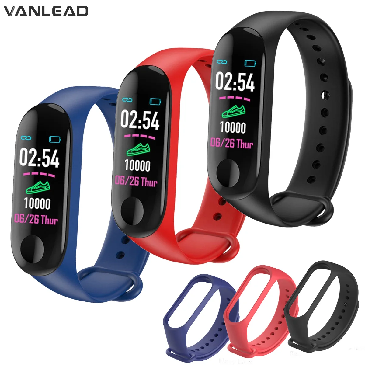 

2019 M3 Smart Bluetooth Watch Bracelet Sports Color Waterproof Bracelet Fitness Positioning Heart Rate For IPhone Huawei Unisex