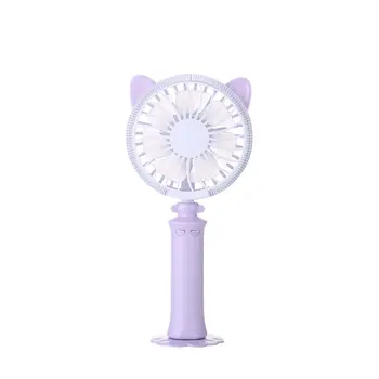 

Cartoon Cute Rechargeable Mini Cat Fan Cooling Fan For Indoor Outdoor Traveling Handheld Device Portable for 6mai