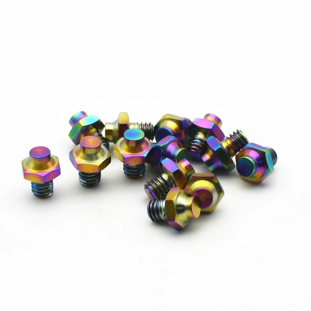 M4 bicycle pedal anti-slip titanium screws rainbow color  (6)