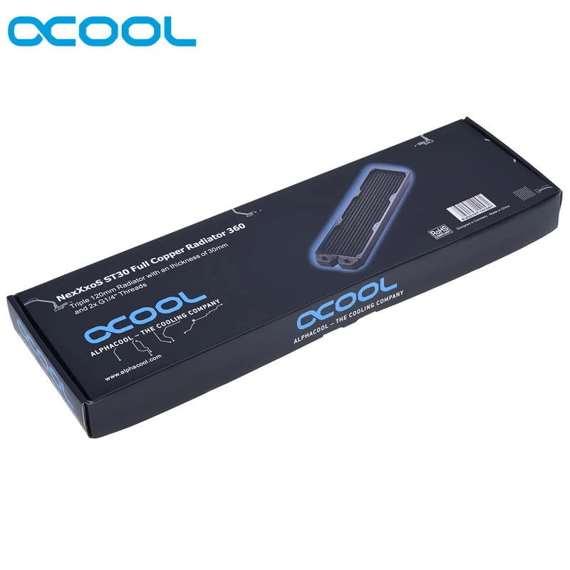 Alphacool NexXxoS 360 мм медный радиатор ST30 3*120 мм 360 мм 30 мм толстый радиатор водяного охлаждения компьютера cooler master