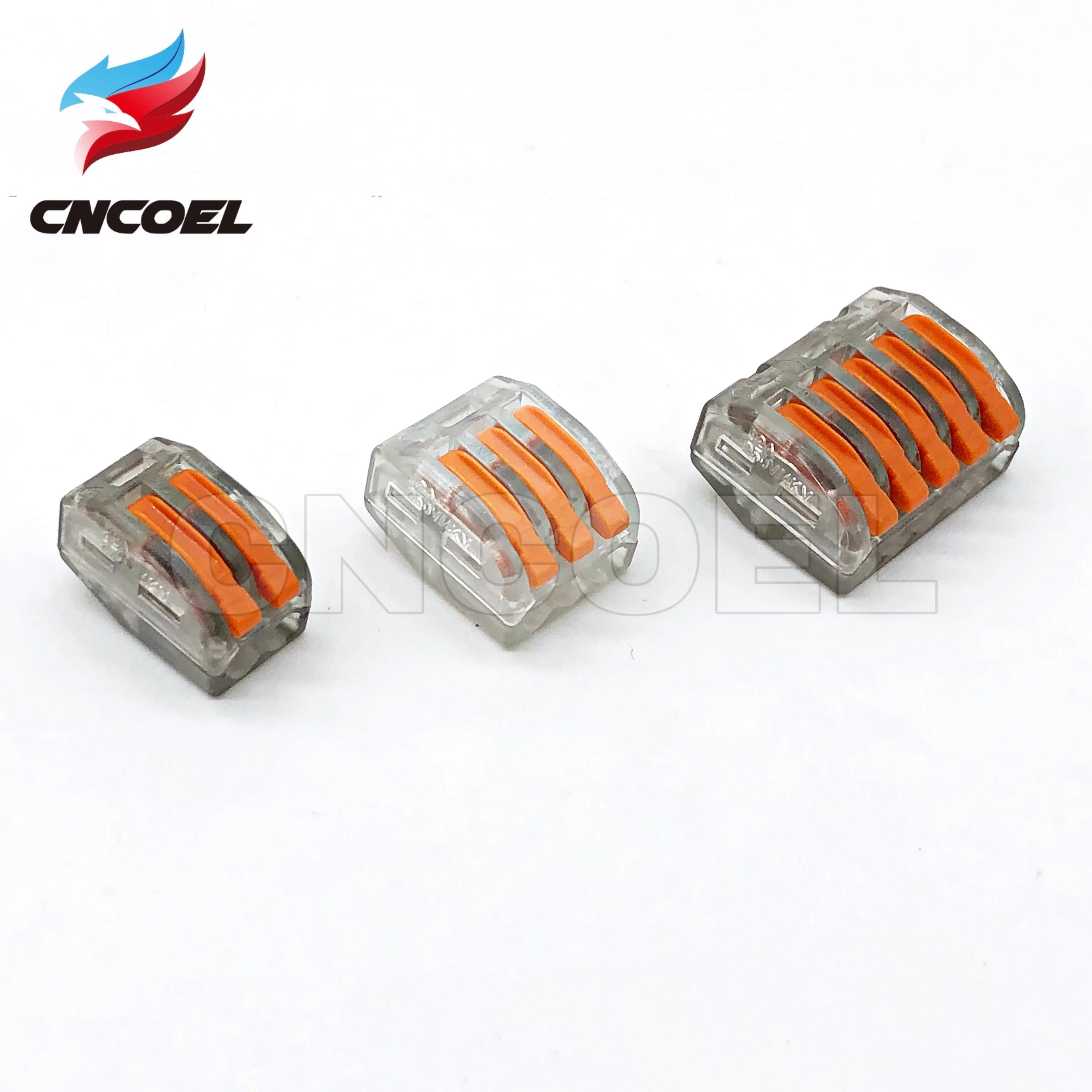 10 piezas mini conector de cable rápido, 222-412/413/415 conector de cableado compacto Universal bloque de Terminal Conductor transparente