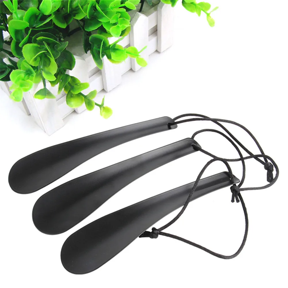 1PCS Shoe Horns Professional Black Plastick Shoe Horn Spoon Shape Shoehorn Shoe Lifter Flexible Sturdy Slip 16cm