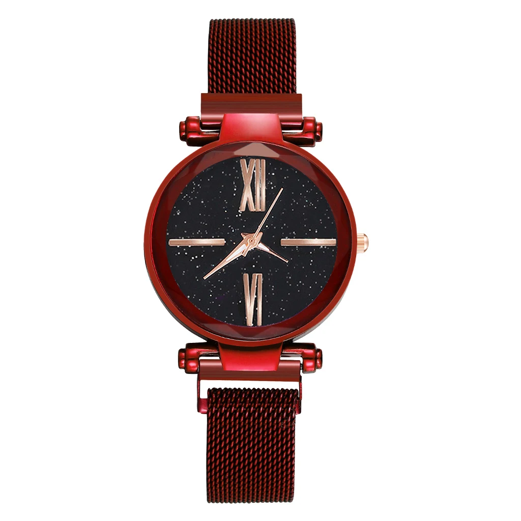Модные популярные женские часы reloj роскошные римские звездное небо кварцевые часы магнитный ремешок часы магнитные часы женские часы