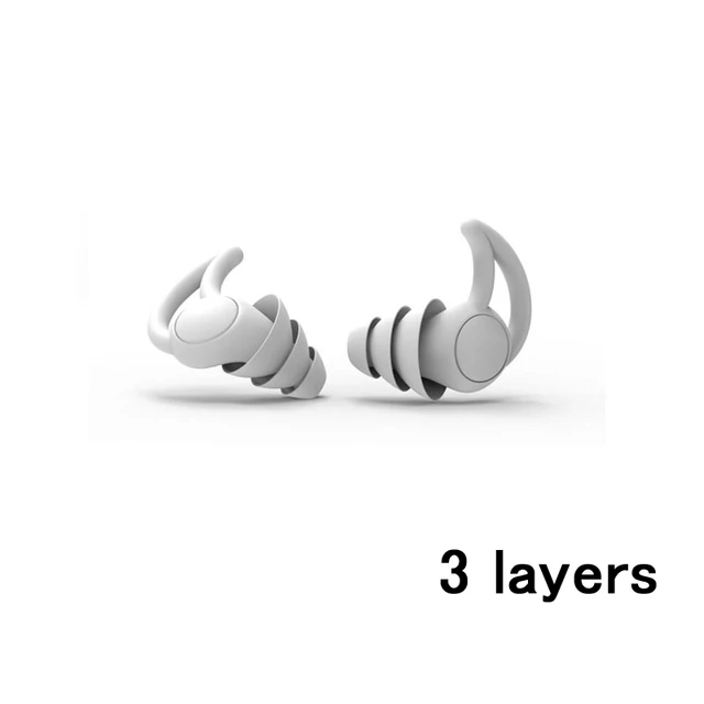 Ear Plugs Tapones Oido Ruido Bouchon Oreille Sleep Plug Earplugs Tapones Para Dormir Zatyczki Do Uszu Tappi Orecchie Earplugs 3 layers gray