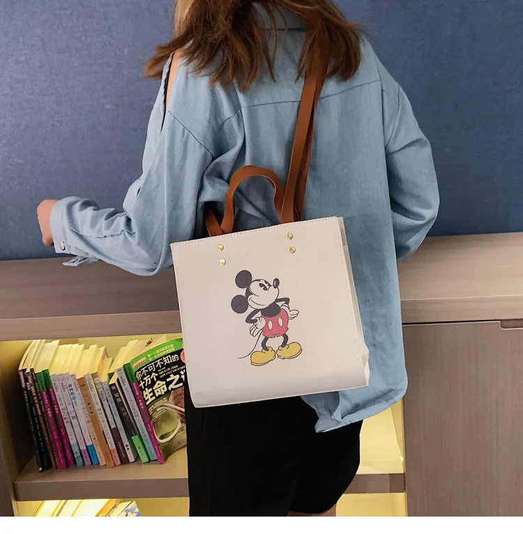 Disney Микки Маус Модные женские удобные сумки через плечо женская сумка для девочек Повседневная Холщовая Сумка на плечо