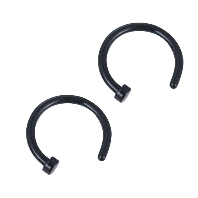 NEW 2pcs Hot Stainless Steel Nose Open Hoop Ring Earring Body Piercing Jewelry 4Color Black Gold Nose Rings nose stud