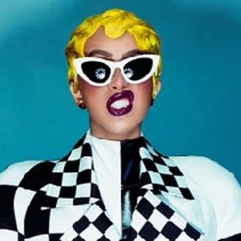 

Sapphire 2PCS PACK Yellow Cardi B Star Style Finger Wave Short Bob Human Hair Wigs Machine Made Pixie Cut Wigs For All Women