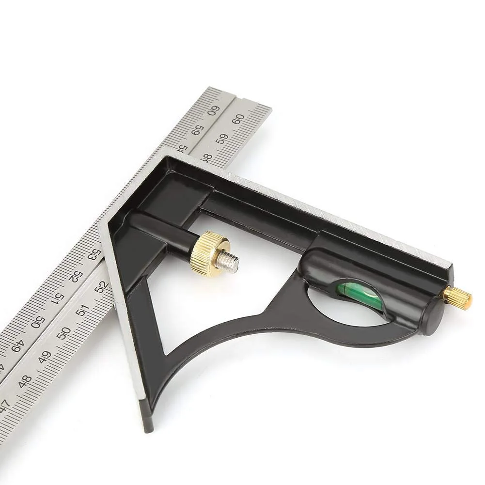 

Woodworking Level Combination Angle Ruler Stainless Steel Multifunctional Ruler Adjustable Sliding Protractor Measuring Tool